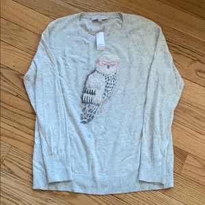NWTS LOFT GREY OWL SOFT SWEATER SIZE M